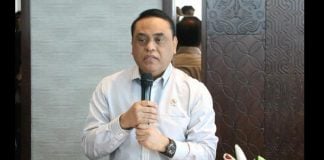 Menpan RB Syafruddin saat jumpa pers seusai Rapat Koordinasi Penyampaian Rincian Penetapan Kebutuhan Formasi PNS dan Persiapan Pengadaan CPNS Tahun 2018 di Jakarta