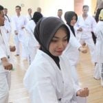 Sebelum Naik Pangkat Anggota Polres Lhokseumawe Ikuti Ujian Bela Diri