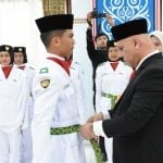 Bupati Aceh Tengah Kukuhkan 77 Paskibra HUT RI Ke-74