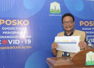 Ini Prevalensi Kasus Covid-19 Aceh SAG di Posko