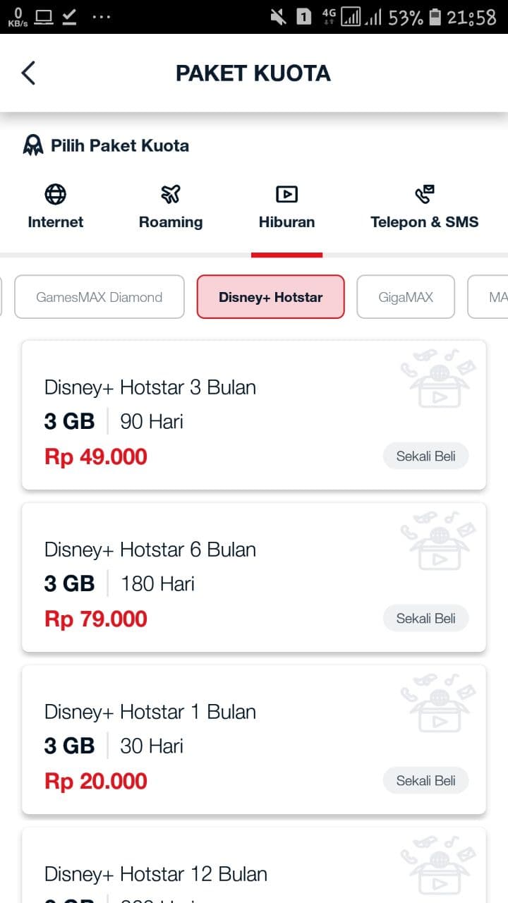 Paket Disney Plus Hotstar Telkomsel