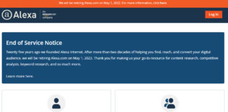 Situs Pemeringkat Web Alexa.com Ditutup