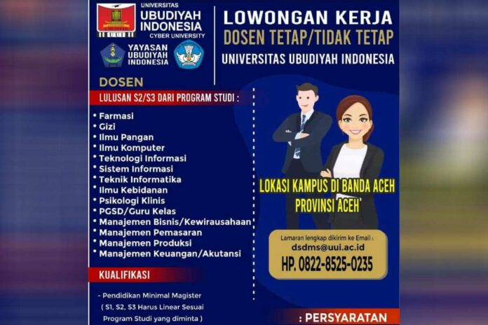 Lowongan Kerja Dosen