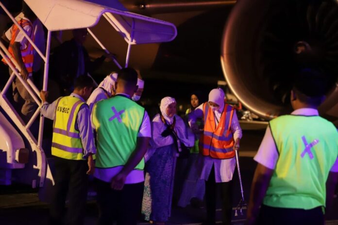 Jemaah haji asal Aceh tiba di Banda Aceh. Foto : ist
