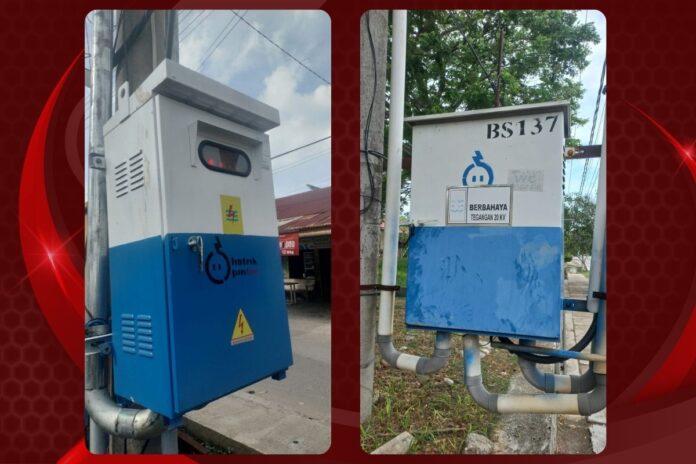 Kondisi panel trafo PLN yang komponennya dicuri hingga menyebabkan rusaknya alat elektronik pelanggan.