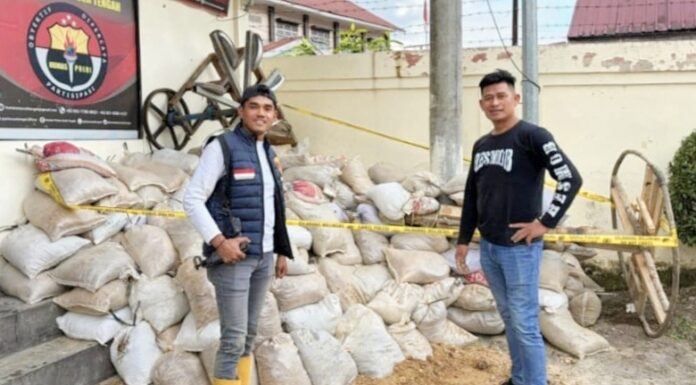 Gerebek Tambang Emas Ilegal di Pegasing, Polisi Sita 300 Karung Material